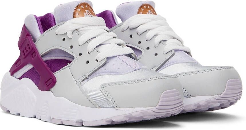 Nike Kids Purple & Silver Huarache Run Big Kids Sneakers