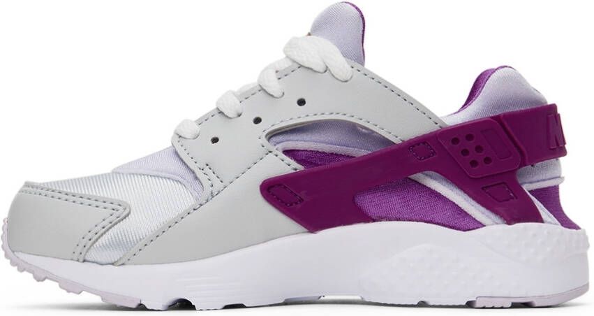 Nike Kids Purple & Silver Huarache Run Little Kids Sneakers