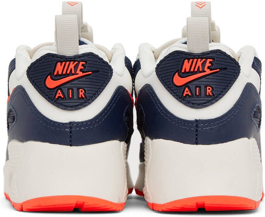 Nike Kids White & Navy Air Mac 90 Toggle Low-Top Little Kids Sneakers