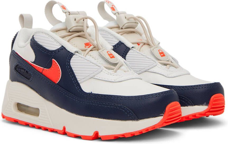 Nike Kids White & Navy Air Mac 90 Toggle Low-Top Little Kids Sneakers