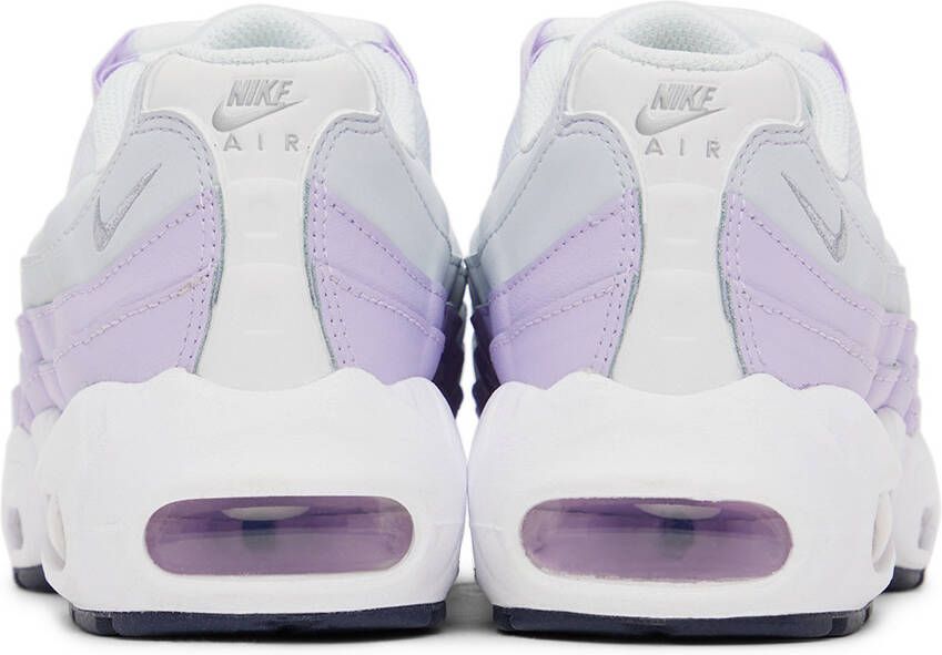 Nike Kids White & Purple Air Max 95 Recraft Sneakers