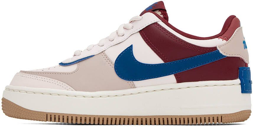 Nike Pink & Burgundry Air Force 1 Shadow Sneakers