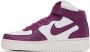 Nike Purple & White Air Force 1 '07 Sneakers - Thumbnail 3