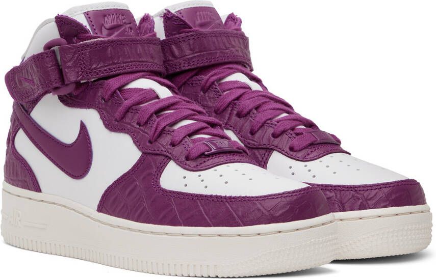 Nike Purple & White Air Force 1 '07 Sneakers