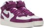 Nike Purple & White Air Force 1 '07 Sneakers - Thumbnail 4