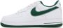 Nike White & Green LeBron James Air Force 1 Sneakers - Thumbnail 3