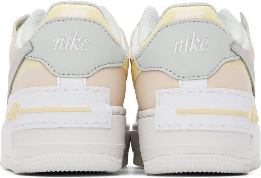 Nike White & Beige Air Force 1 Shadow Sneakers