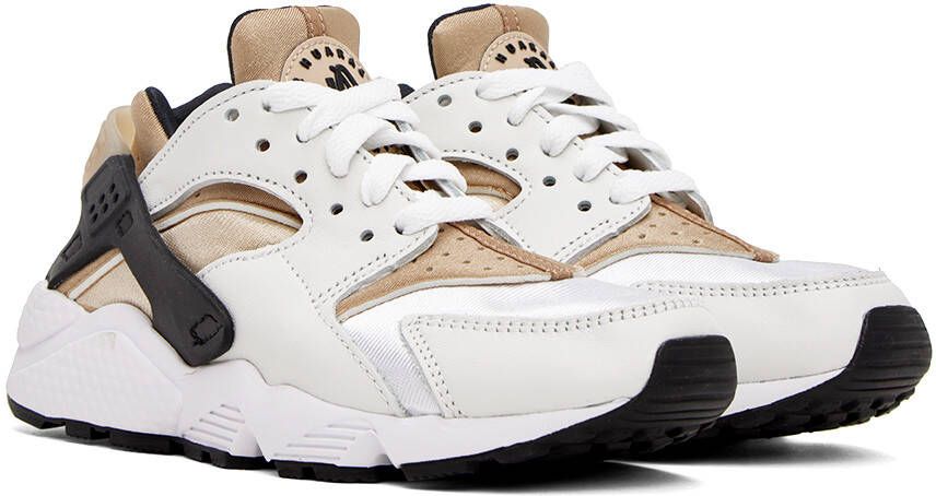 Nike White & Beige Air Huarache Sneakers