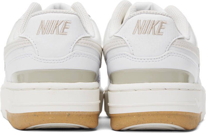 Nike White & Beige Gamma Force Sneakers