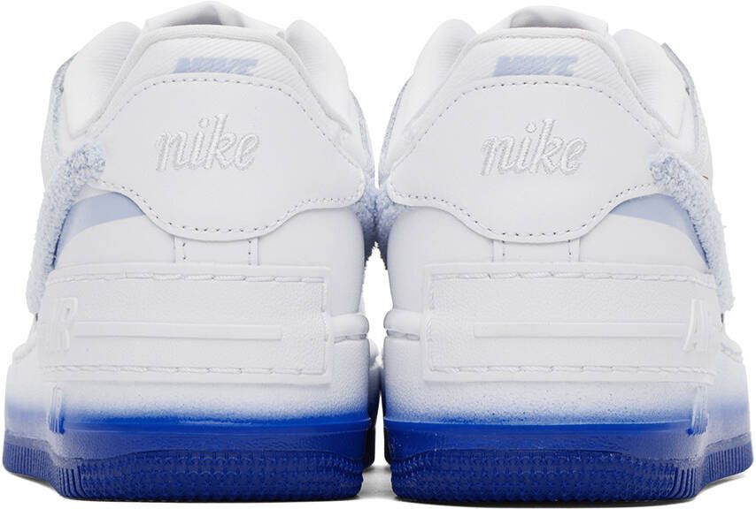 Nike White & Blue Air Force 1 Shadow Sneakers