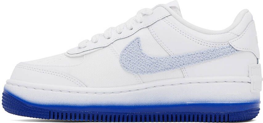 Nike White & Blue Air Force 1 Shadow Sneakers