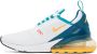 Nike White & Blue Air Max 270 Sneakers - Thumbnail 3