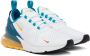 Nike White & Blue Air Max 270 Sneakers - Thumbnail 4