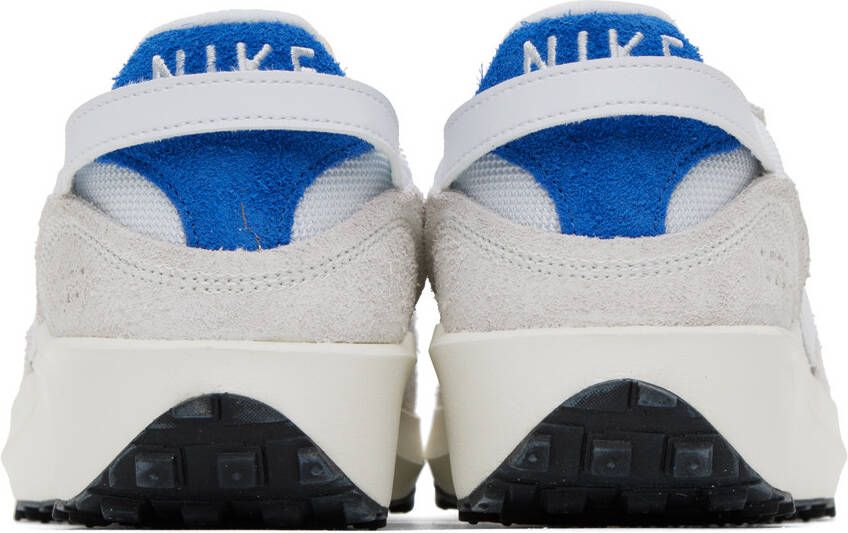 Nike White & Blue Waffle Debut Vintage Sneakers