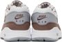 Nike White & Brown Air Max 1 Shima Sneakers - Thumbnail 6