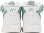 Nike White & Green Air Force 1 '07 Mid Sneakers - Thumbnail 2