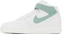 Nike White & Green Air Force 1 '07 Mid Sneakers - Thumbnail 3