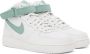 Nike White & Green Air Force 1 '07 Mid Sneakers - Thumbnail 4