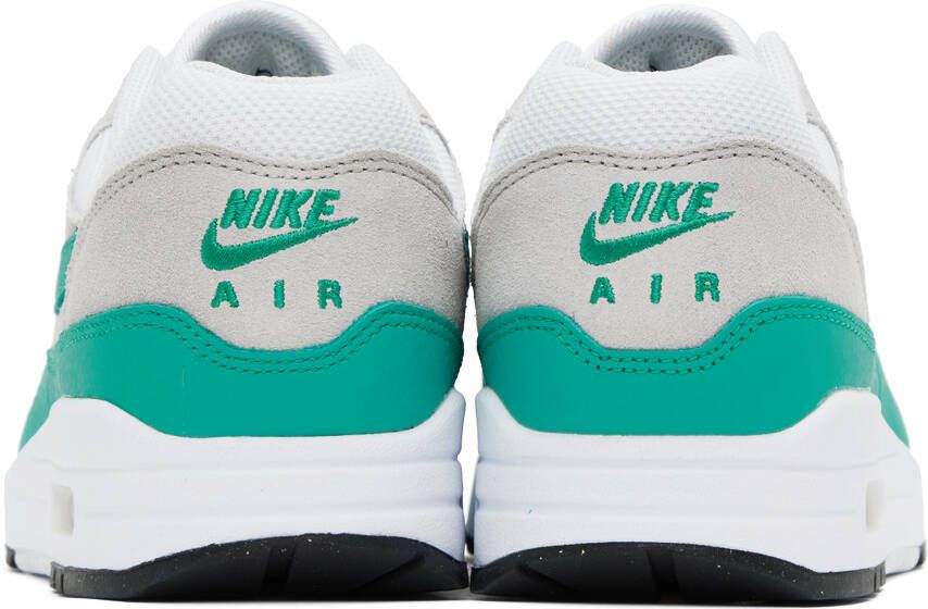 Nike White & Green Air Max 1 Sneakers