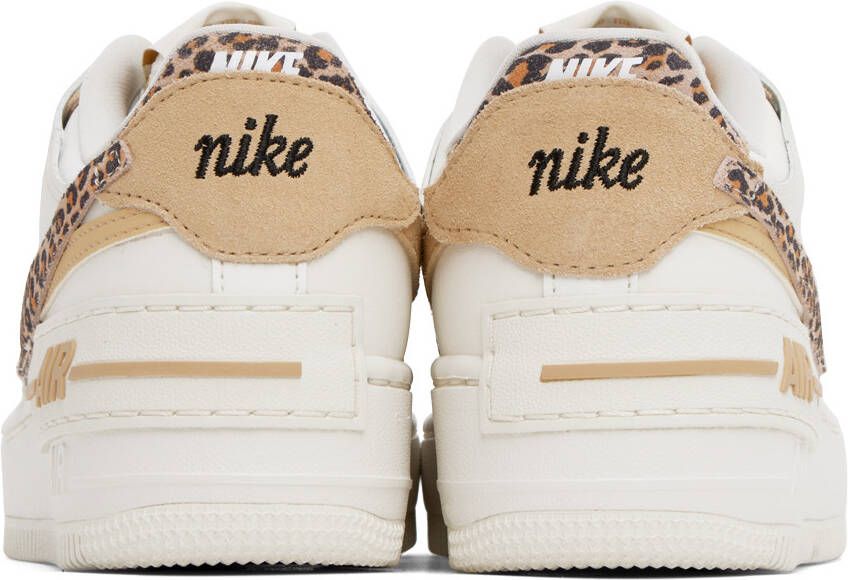 Nike White & Off-White Air Force 1 Shadow Sneakers