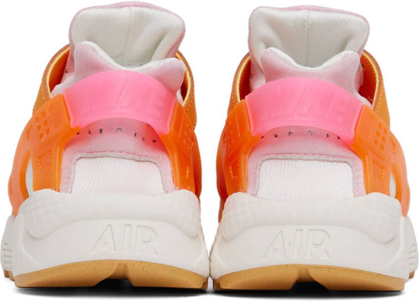 Nike White & Orange Air Huarache Sneakers