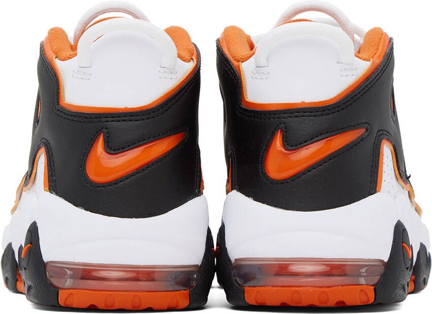 Nike White & Orange Air More Uptempo '96 Sneakers