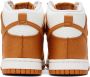 Nike White & Orange Dunk Hi Retro Sneakers - Thumbnail 2