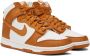 Nike White & Orange Dunk Hi Retro Sneakers - Thumbnail 4