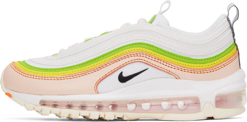 Nike White & Pink Air Max 97 Sneakers
