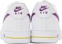 Nike White & Purple Air Force 1 '07 Sneakers - Thumbnail 2
