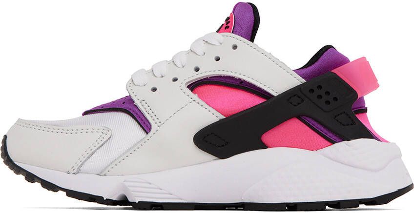Nike White & Purple Air Huarache Sneakers