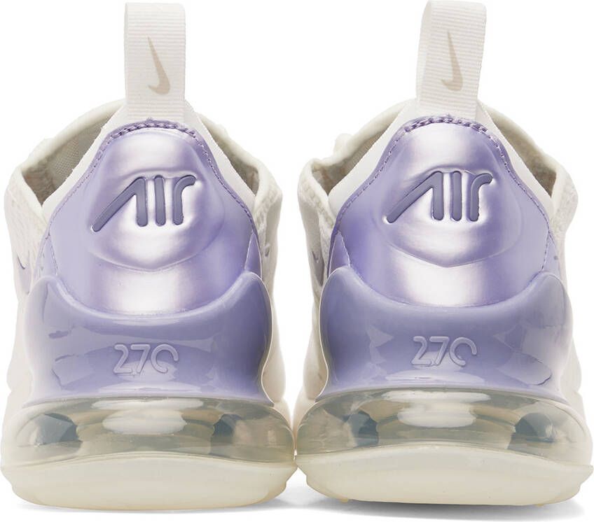 Nike White & Purple Air Max 270 Sneakers