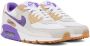 Nike White & Purple Air Max 90 Sneakers - Thumbnail 4