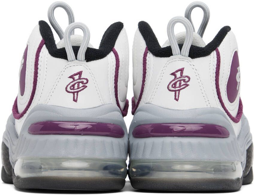 Nike White & Purple Air Penny II Sneakers