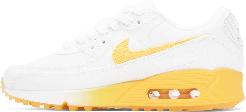 Nike White & Yellow Air Max 90 SE Sneakers