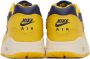 Nike Yellow & Navy Air Max 1 Premium Sneakers - Thumbnail 2
