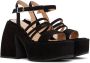 Nodaleto Black Bulla Chibi Heeled Sandals - Thumbnail 4