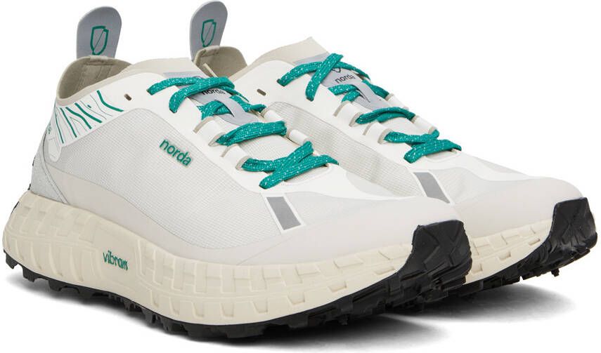 Norda Off-White & Green ' 001' Sneakers