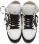 Off-White & Black High Top Vulcanized Leather Sneakers - Thumbnail 5