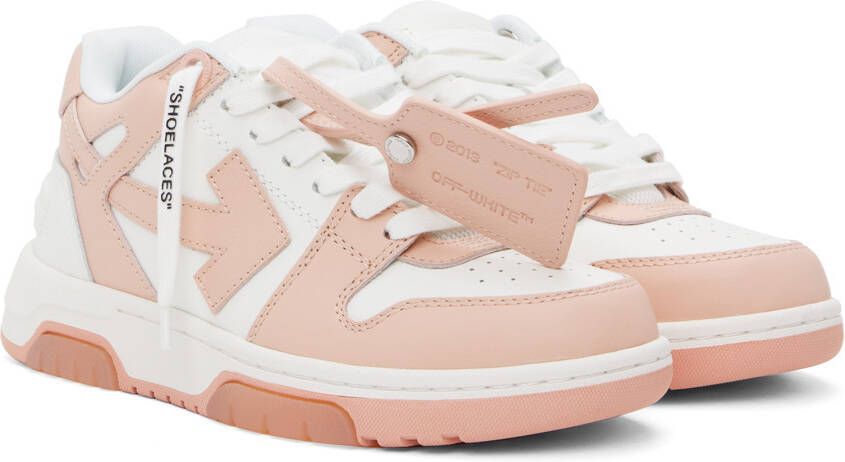Off-White & Pink 'Out Of Office' Sneakers