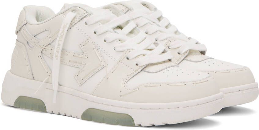 Off-White & White Out Of Office Sartorial Stitching Sneakers