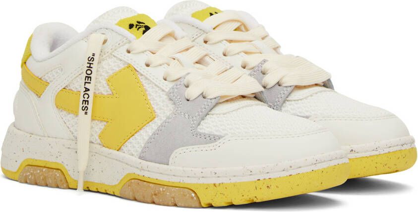 Off-White & Yellow Slim Out Of Office Sneakers