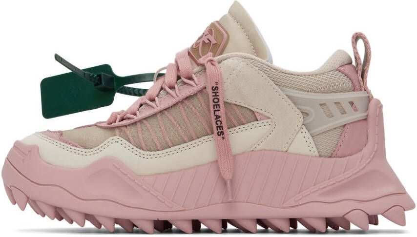 Off-White Beige & Pink Odsy 1000 Sneakers
