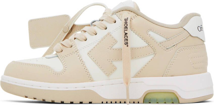 Off-White Beige & White Out Of Office Sneakers