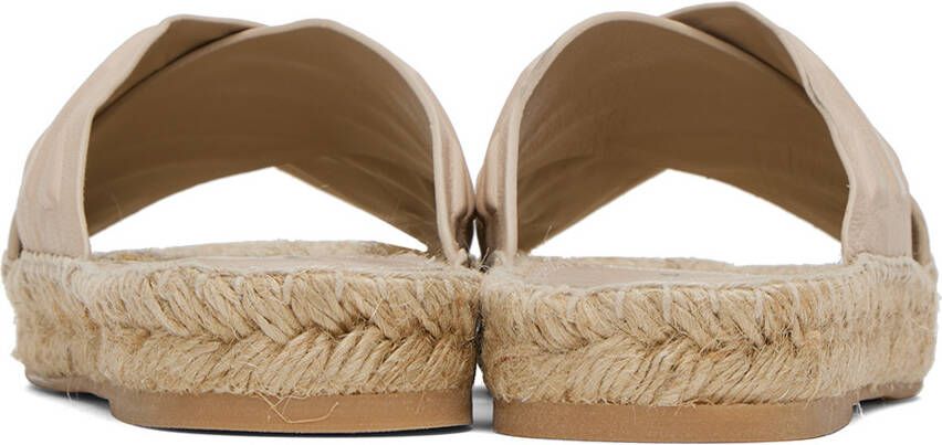 Off-White Beige Diag Lea Sandals