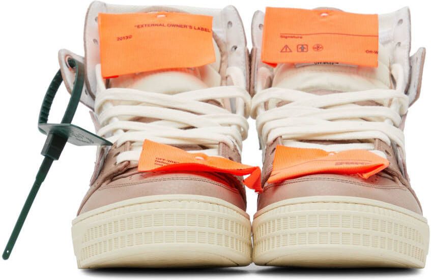 Off-White Beige Leather 3.0 Off Court High Sneakers