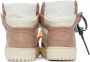 Off-White Beige Leather 3.0 Off Court High Sneakers - Thumbnail 4