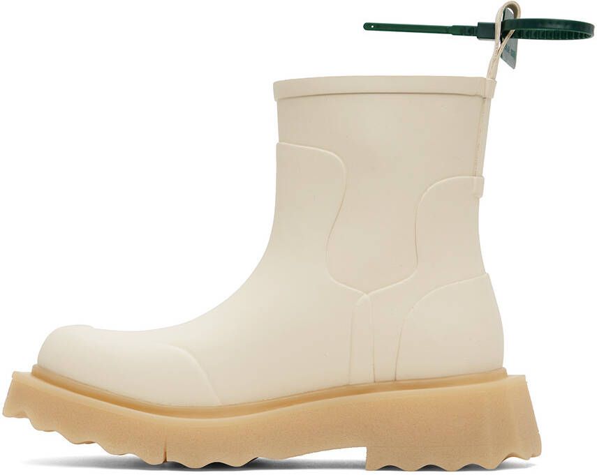 Off-White Beige Sponge Chelsea Boots