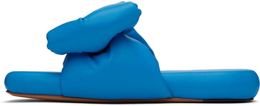 Off-White Blue Bow Padded Slides