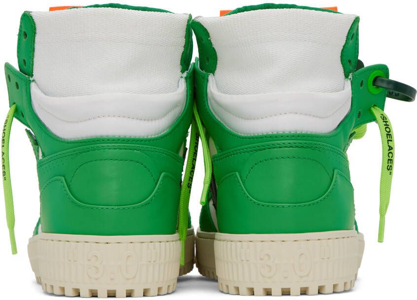 Off-White Green & White 3.0 Off Court Sneakers